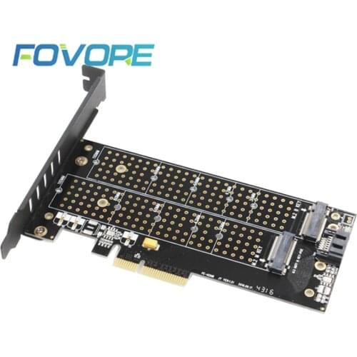 PCIe to M2 adapter SSD b key m key NGFF M2 PCIe X4 NVMe AHCI adapter M.2 PCI-e PCI-express 4X converter Card
