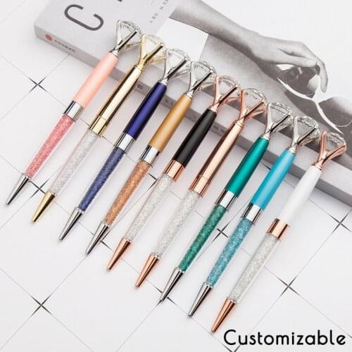 Large Diamond Ballpoint Pens Crystal Ball Pens Ballpen Color Girl Pens for School Stationery Office Supplies Advertising pen