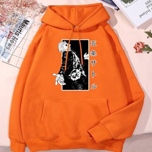 Jujutsu Kaisen Gojo Satoru Prints Hoodies Men Fleece Creativity Hoodie Winter Casual Hoody Hot Sale Fashion Streetwear Male