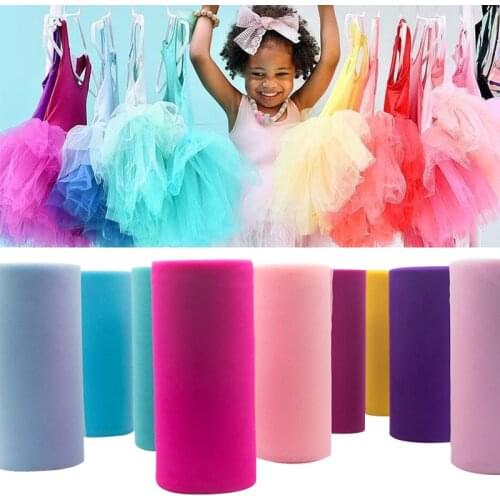 Tulle Roll 15cm 25 Yards Organza Fabric Wedding Decoration Baby Shower Tulle Roll Spool Tule DIY Craft Birthday Party Supplies