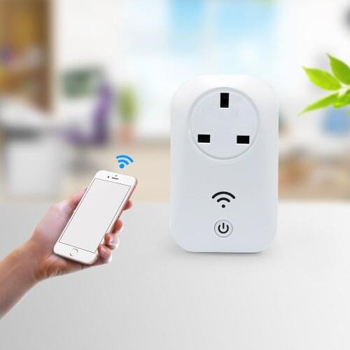 High end smart home UK Standard 13A White kitchen plug sockets app remote power socket wifi outlet smart plug For digital phone