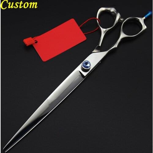 Custom Upscale Japan 440c steel Left handed pet 8 inch shears dog grooming hair scissors cutting berber hairdressing scissors