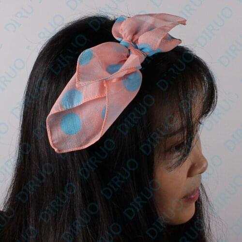 Women Hair pink Broadside bow Headband Hairband Rabbit ears