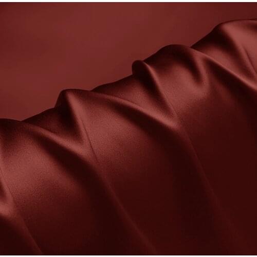 100% silk fabric 16 19 22m/m thick 45"( 114cm )width caramel red pure satin charmeuse luxury DIY clothes bedding silk fabric