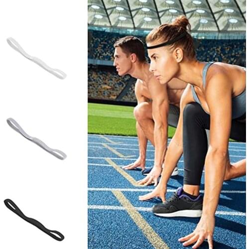 3pcs/set Hair Band Silicone Non-Slip Headband Elastic Unisex Sweatband Sports Fitness Hairband Set
