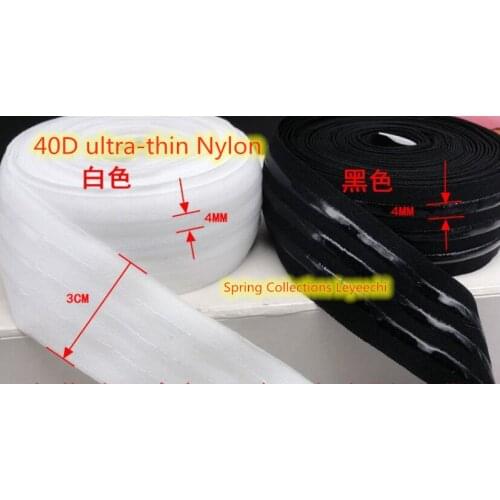30mm White non-slip Silicone elastic band transparent silicone for underwear Tube tops, panties, stockings