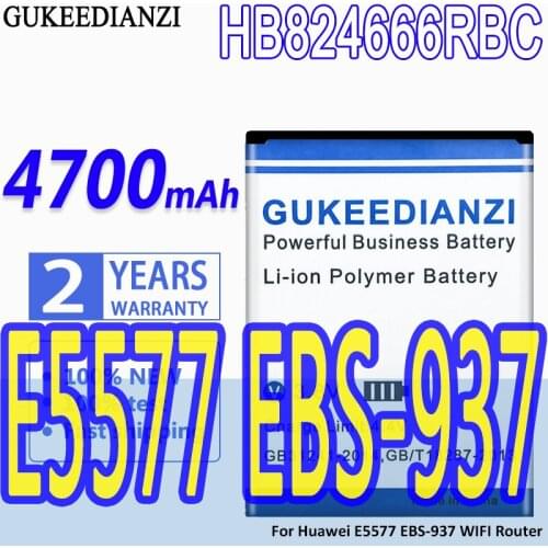 High Capacity GUKEEDIANZI Battery HB824666RBC 4700mAh For Huawei E5577 EBS-937 WIFI Router