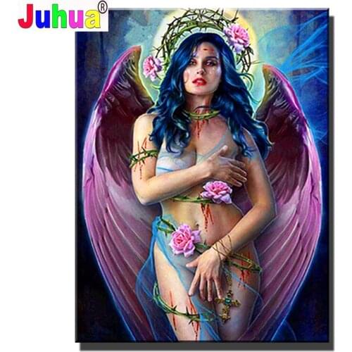 5D DIY full square diamond painting Angel dream Flowers home decoration rhinestone embroidery mosaic art picture kit 2021 New