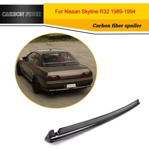 Carbon Fiber Car Racing Rear Spoiler Lip Wing for Nissan GTR R32 Sedan 1989-1994