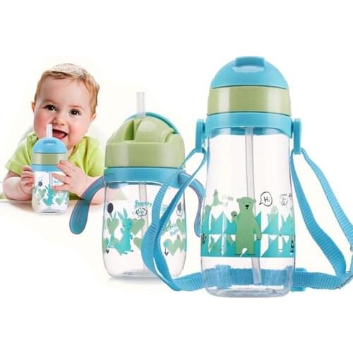 230/450ml Feeding Bottles Cups for Babies Kids Water Milk Bottle Soft Mouth Duckbill Sippy Baby Feeding Bottle Infant Training