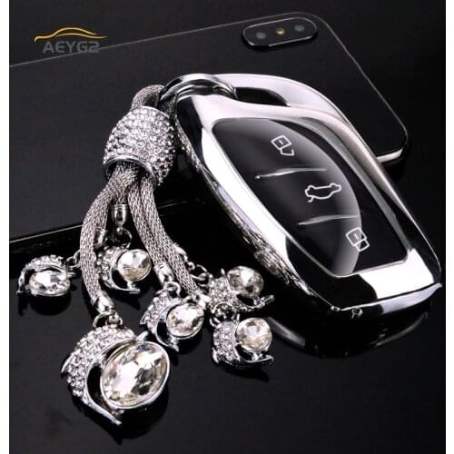 Soft TPU Car Remote Key Full Cover Case For MG ZS EV EZS HS EHS For Roewe RX5 i6 ERX5 i5 RX8 RX3 Key Protector Shell Accessories