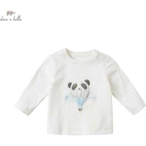 DBX16554 dave bella spring baby boys fashion cartoon print T-shirt children tops kids boy fashion tees