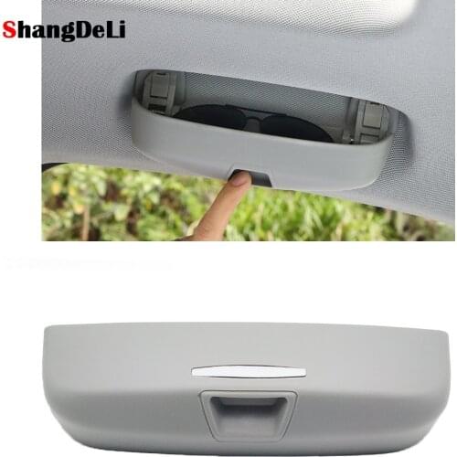 For Audi A3 A4 B8 B9 8V Q3 Q5 Q7 Car Sunglasses Storage Holder Case Sun Visor Glasses Box
