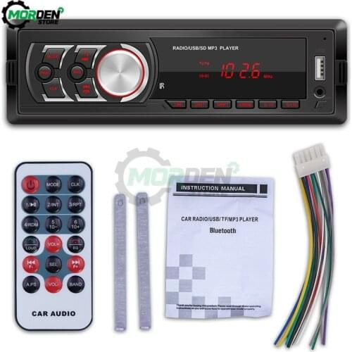 FM Radio MP3 Player 1781E Multimedia Car Stereo Mono LCD Bluetooth Audio And Hands-free Calling USB Charging Removable Panel