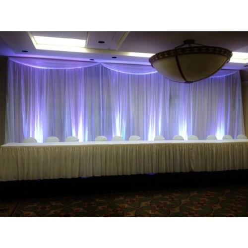 2016 new style 10ft(H) *20ft(W) White Wedding Backdrop Wedding Curtain Wedding decoration