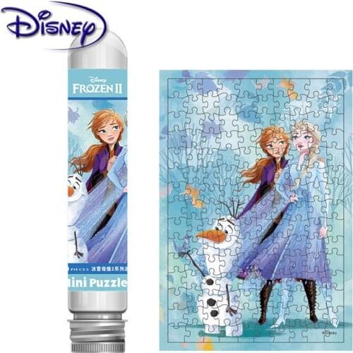 Disney Frozen 2 Tube Puzzle Tide 150 Pieces Mini Piece Decompression Plane Toy Puzzle