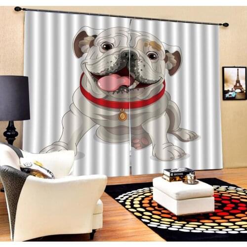 Customized size Luxury Blackout 3D Window Curtains For Living Room animal curtains for children room cartoon curtain