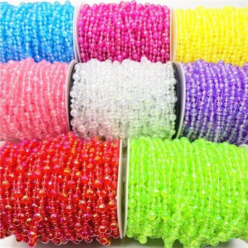 1 Yards 3-8mm Artificial Pearls Flower Ball Beads Chain Garland Flowers Wedding Party Decoration Diy Accessories