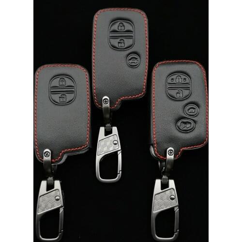 Leather Car Key Cover For Toyota Chr c-Hr Land Cruiser 200 Avensis Auris Corolla Rav4 Prius Prado Camry Crown Yaris Accessories