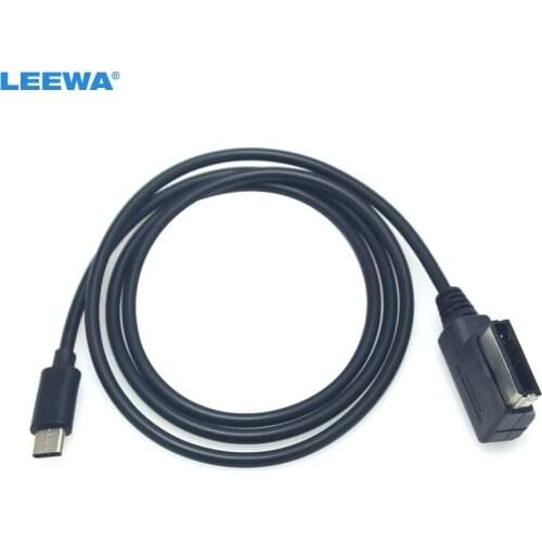 LEEWA From MDI/AMI Interface To Type-C Connector Power Charge Cable Only Use For Audi/Volkswagen Car Charger Wire Cable #CA6232