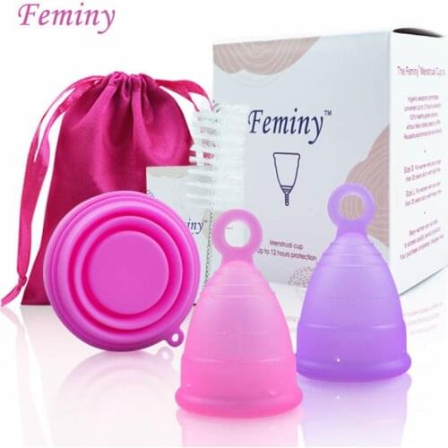 Medical Grade Silicone Menstrual Cup Foldable Silicone Cup for Clean Menstrual Period Cup Lady Women Feminine Hygiene Cup