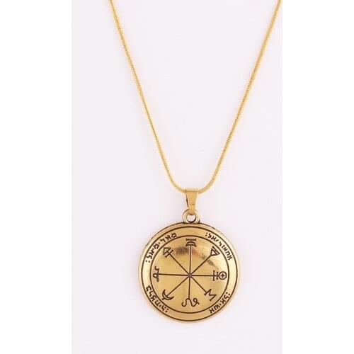 Necklace Snake Chain Jewelry Talisman in Gold SOLOMON pendant Zinc Alloy Provide Dropshipping