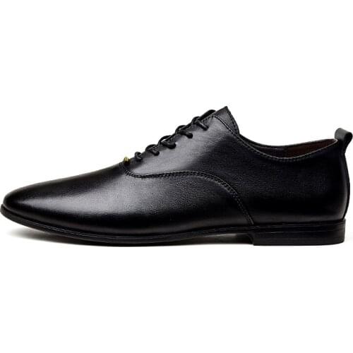 Casual leather flat dress heel man causal mens real men Sneaker loafers wear fashion para black leisure casual sneakers zapatos