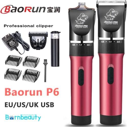 Baorun P6 Professional Dog Grooming Clipper Pet Hair Clipper Grooming Tool 33 / 24 / 6 Teeth Blade suit for Cat Dog Rabbit Anim