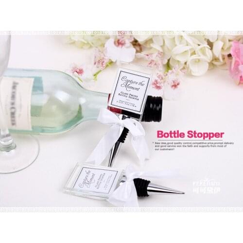 Crystal Photo Frame Bottle Stopper Wedding Favors and gifts Wine Stopper Wedding supplies Party Guests gift box Giveaways #YU567