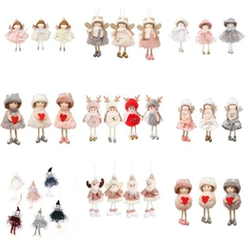 Christmas 2021 Angel Elf Doll Merry Christmas Decorations for Home Ornament Xmas Happy New Year 2022 Noel Navidad Gift Garland