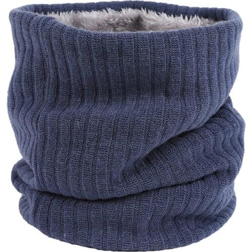 Thick Style Plus Velvet Unisex Neck Scarf Couple Outdoor Knitted Collar Scarfs Solid Color Keep Warm winter necks and scarves