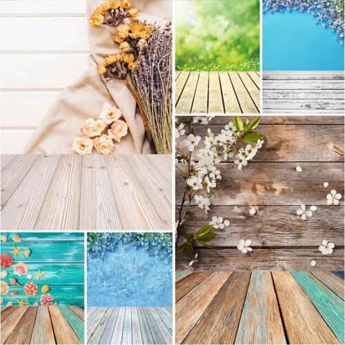 SHENGYONGBAO Spring Photography Background Flower Wood Floor Backdrop Studio Photo for Children Newborn Photocall 210320CAT-03