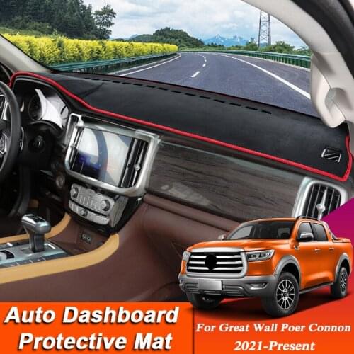 Car Styling For Great Wall POER Connon 2021-Present LHD&RHD Dashboard Mat Protective Anti-Pad Shade Cushion Internal Accessory