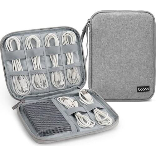 Electronic Accessories Cable Organizer Bag USB Cable Storage Case Digital Cables Organization Hard Drive Power Bank Storage Bag