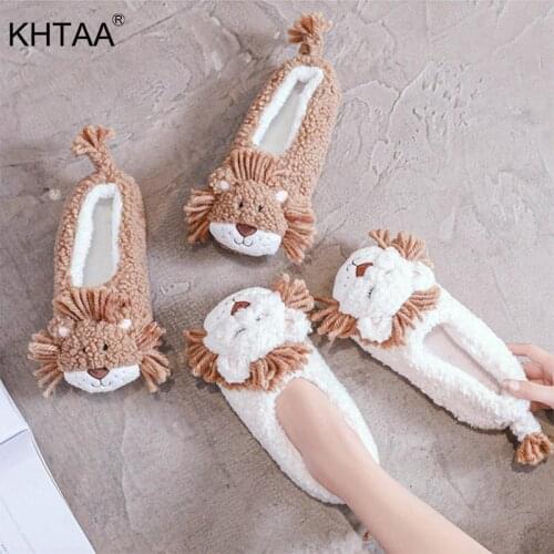 Slippers Women House Slippers For Women Slippers Cover Heel Women Winter Fur Couple Shoes Cute Lover Shoe Flat Slippers For Home