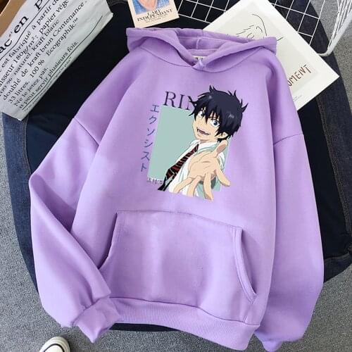 Janpanese Anime Rin Okumura Blue Exorcist Hoodie Cartoon Print Hoody Men Women Unisex oversize Sweatshirts Printing Hoodies