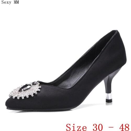 High Heels Women Pumps Stiletto Woman Party Wedding High Heel Shoes Kitten Heels Small Plus Size 30 - 48