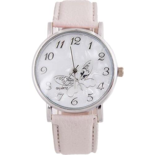 2020 Ladies Watches Casual Watches Women Butterfly Watches Leather Quartz Watch Clock Clearance Sale Dropshipping horloge dames