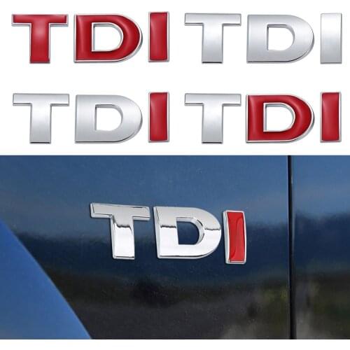 1Pcs 3D Metal TDI Adhesive Truck Car Badge Emblem Sticker Emblem Aluminum Alloy Auto Trunk Fender Bumper Decal Emblem