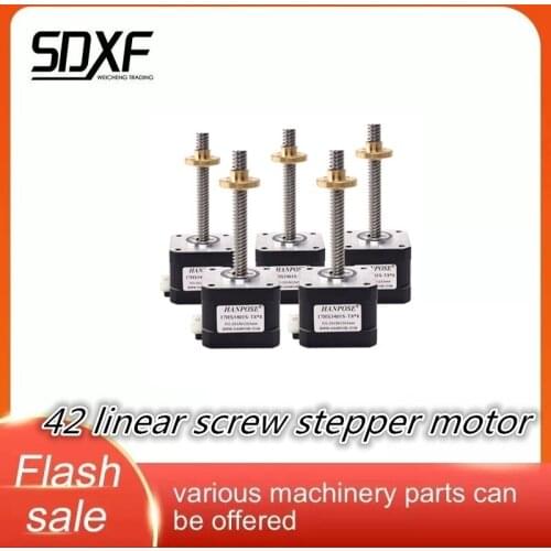 1PCS 42 linear screw stepper motor 3D printing 1 point 3A 28Ncm 34mm integrated screw length 300MM