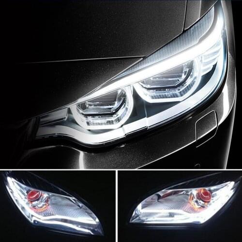 1 pcs 60cm vehicle DRL Flexible Tube Strip led car Daytime Running Lights Turn Signal Angel Eyes Car Styling