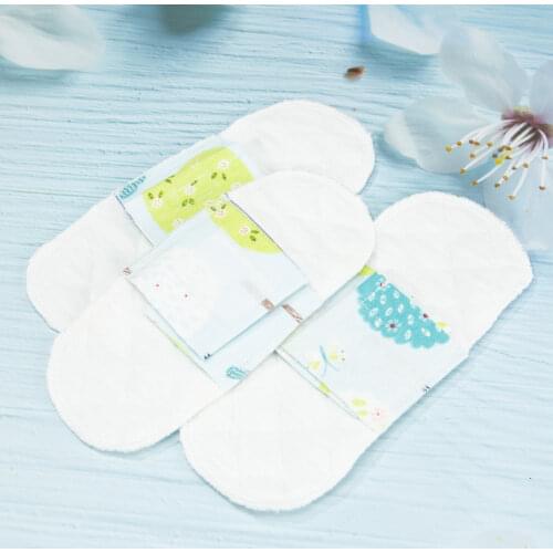 2Pcs/lot 190mm Reusable Menstrual Pads Cotton Pad Washable Sanitary Pads Cloth Soft Panty Liner Women Napkin Feminine Hygiene