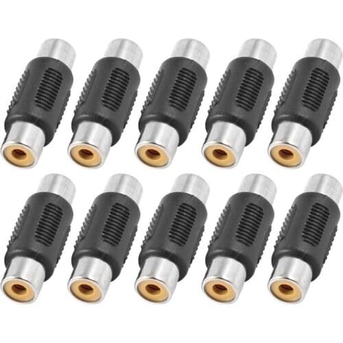 200 pcs Audio Video Female to Female RCA Coupler Connector Adapter jack Joiner cable