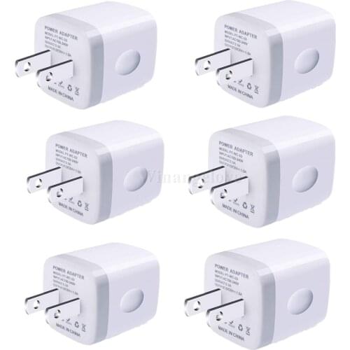 500pcs USB Travel AC Home Wall Adapter 5V 1A US Plug Portable Charger For Iphone X 8 7 6 for Samsung S6 S4 S5 Note 2 3