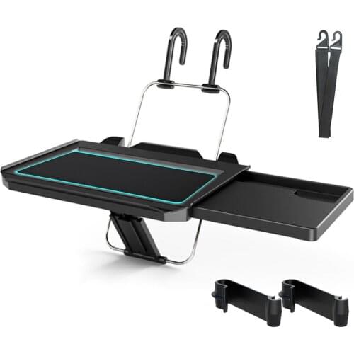 Kwaks Car Folding Table Top Multifunctional Table For Vehicle Steering Wheel Back Seat Mount Food Tray In Car Drink Holder Desk