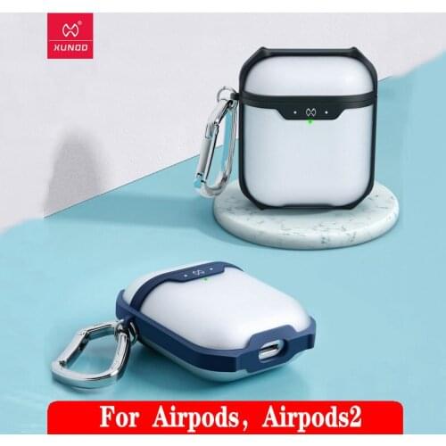 Xundd For Airpods Case Bluetooth Wireless Earphone Cover Matte Surface Texture Protective Shockproof Case Airpods2 Delivery Hook