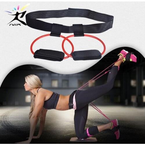 Yoga Elastic Resistance Bands Fitness Booty Butt Training Bands Waist Belt Pedal Exerciser for Legs Butt Muscle Crossfit Workout