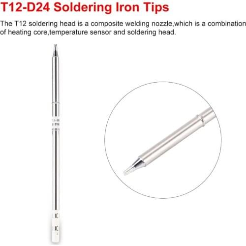 T12 Electronic Soldering Iron Tip T12-D24 High-grade Welding Tools T12 Soldering Tip for Soldering Station Rapid heating