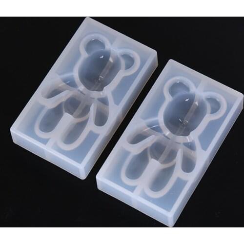 Bear Shape Animals UV Molds For Resin Jewelry Resin Molds For Jewelry DIY Kids Toys Key Chain Accessories Decor Fashion Silicone