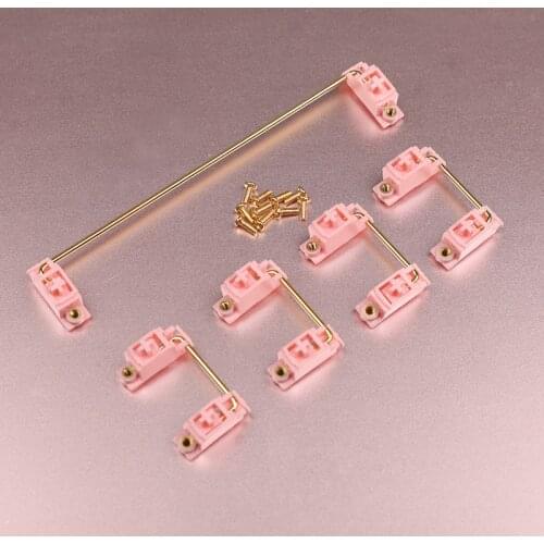 GKS PCB mounted Screw-in Gold Plated PCB Stabilizers Satellite Axis 7u 6.25u 2u For Mechanical Keyboard Modifier Keys